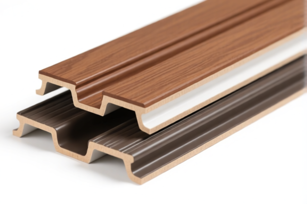 Unworked vinyl chloride decking profiles