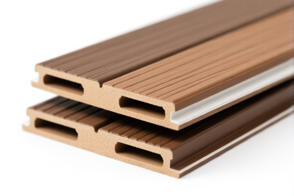 Unworked vinyl chloride decking profiles