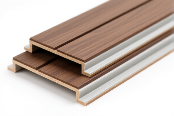 Unworked vinyl chloride decking profiles
