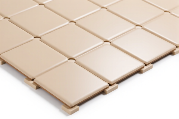 Other plastic floor coverings in tiles