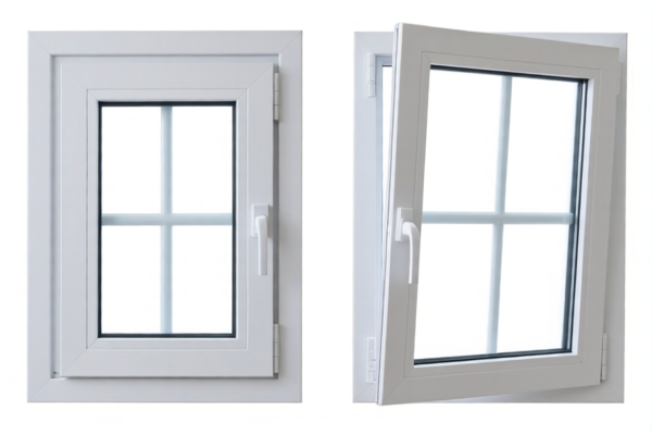 Plastic windows and window frames