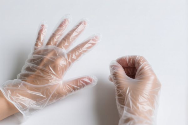 Plastic gloves (food processing)