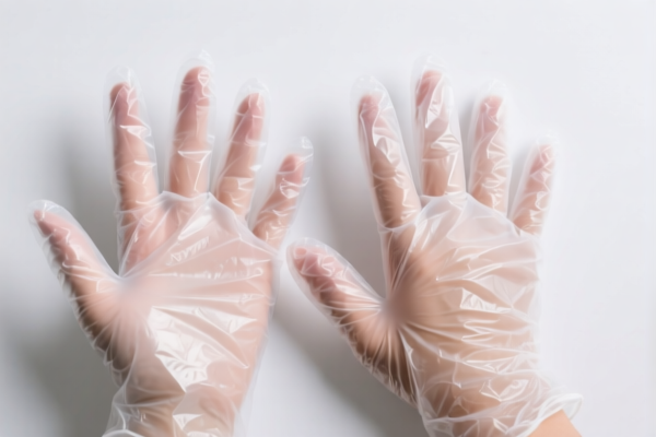 Plastic gloves (food processing)