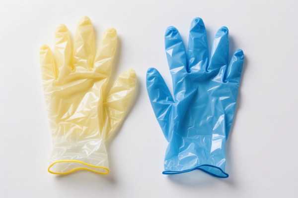 Plastic protective gloves