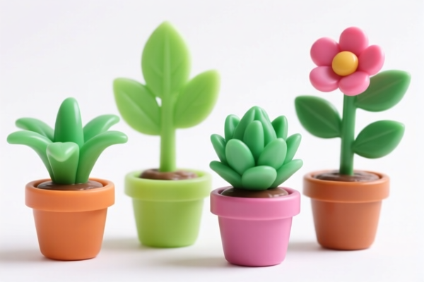 Plastic Plant Figurines
