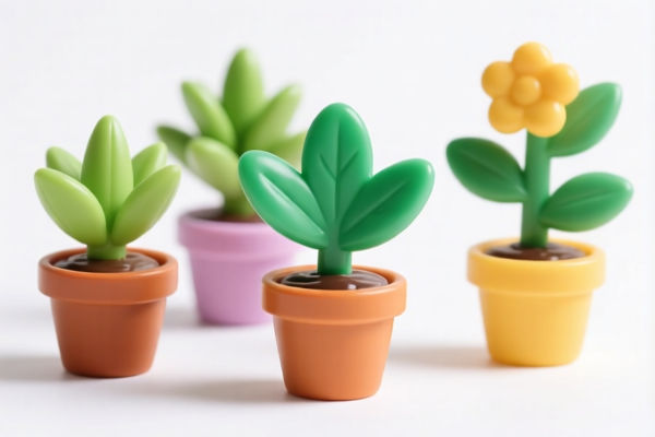 Plastic Plant Figurines
