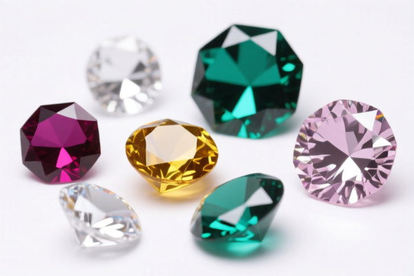 Plastic imitation gemstones