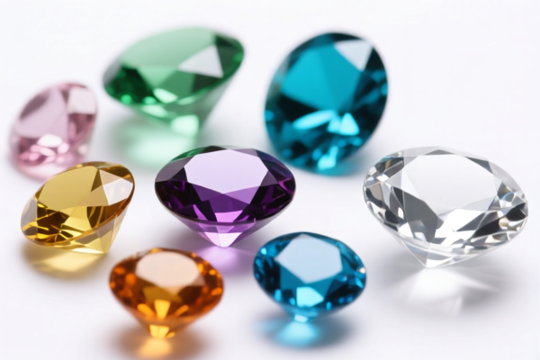 Plastic imitation gemstones