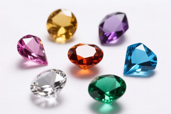 Plastic imitation gemstones