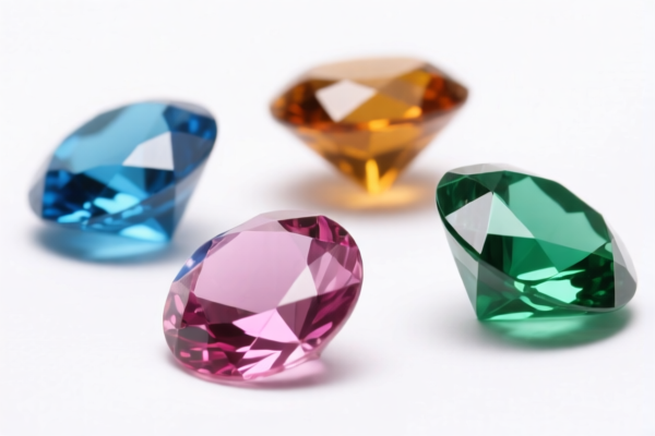 Plastic imitation gemstones