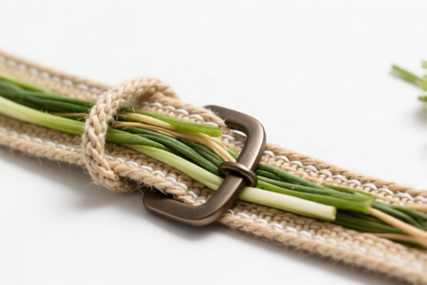 Sewn Textile Belts Containing Vegetable Fibers