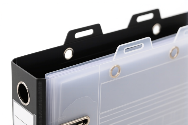 Flat Plastic Document Binders with Tabs