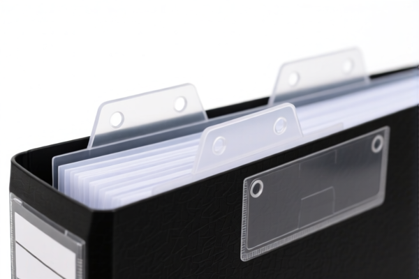 Flat Plastic Document Binders with Tabs