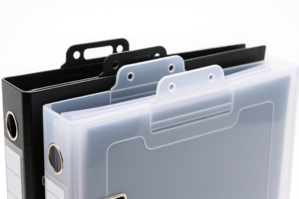 Flat Plastic Document Binders with Tabs