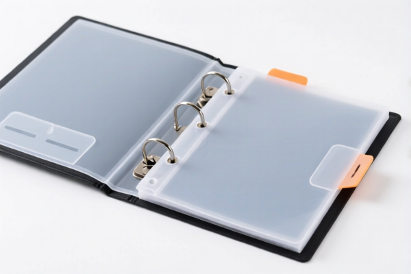 Flat Plastic Document Organizer with Tabs
