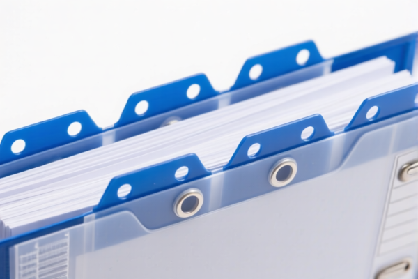 Flat Plastic Document Organizer with Tabs