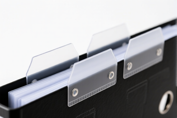 Flat Plastic Document Organizer with Tabs