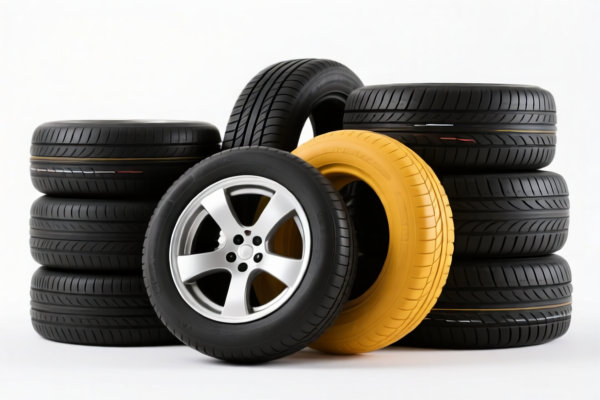 Mixed car tires