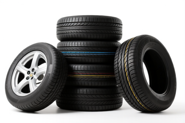 Mixed car tires
