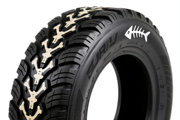 Image for Fishbone Pattern Rubber Tire (Off Road Type)