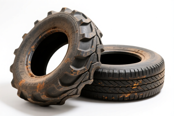 Reclaimed tires for agricultural machinery