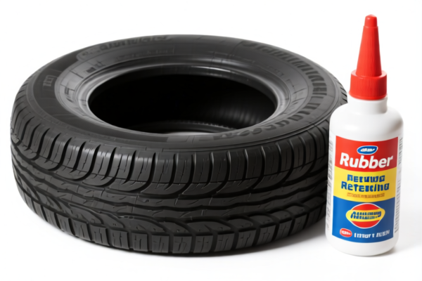 Rubber tire retreading adhesive