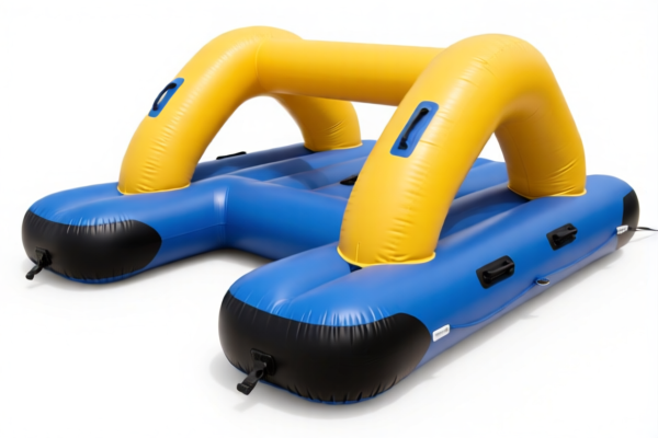 Inflatable vulcanized rubber floating platforms