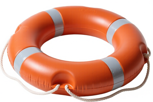 Inflatable vulcanized rubber life buoys