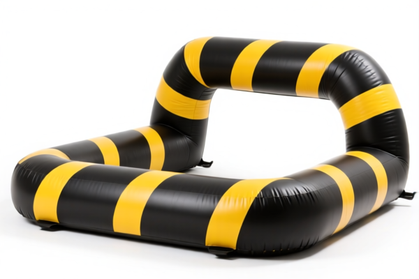 Inflatable vulcanized rubber obstacles
