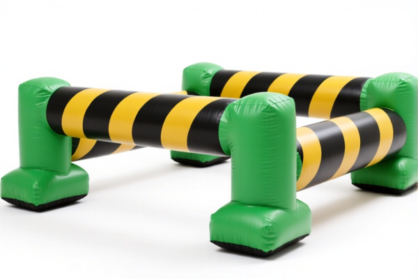 Inflatable vulcanized rubber obstacles