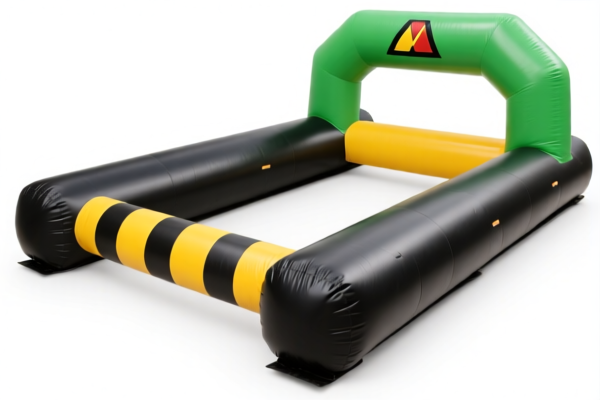 Inflatable vulcanized rubber obstacles