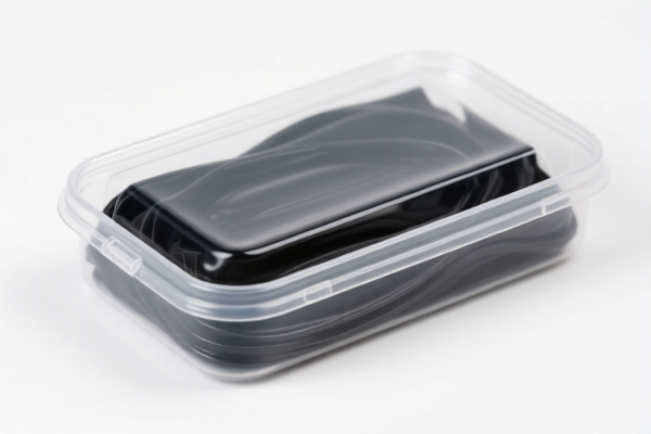 Vulcanized rubber transparent packaging container