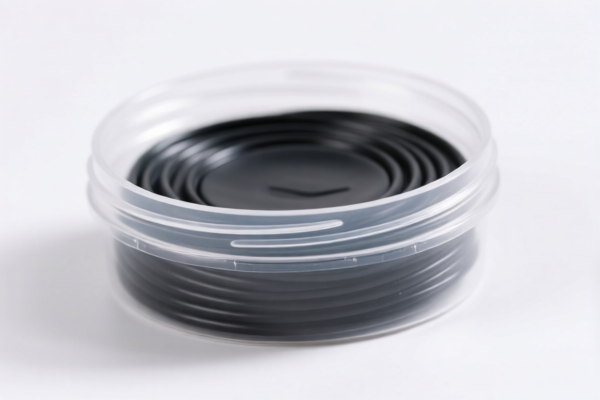 Vulcanized rubber transparent packaging container