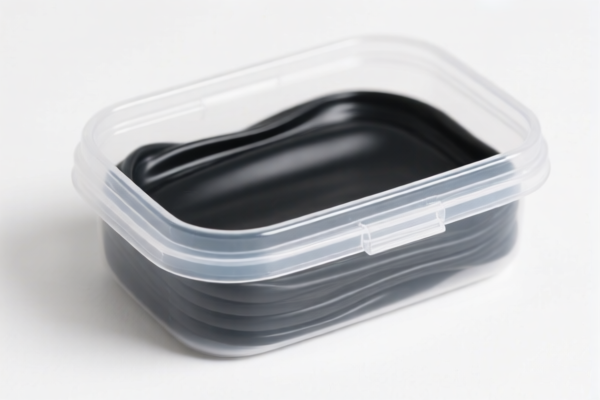 Vulcanized rubber transparent packaging container