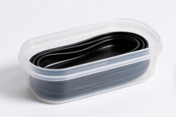 Vulcanized rubber transparent packaging container