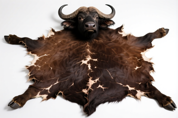 Raw buffalo hides