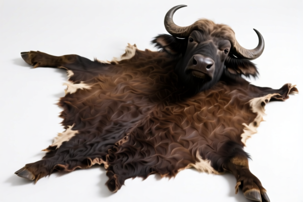 Raw buffalo hides