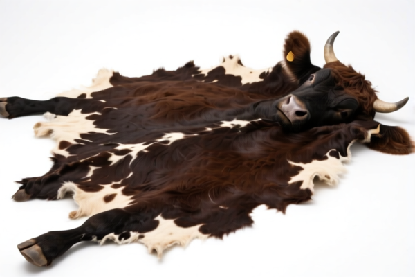 Raw Bovine Hide for Leather Experiment (Not Tanned)