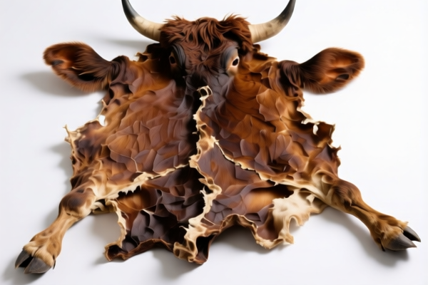 Dried raw bovine hides
