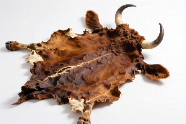 Dried raw bovine hides