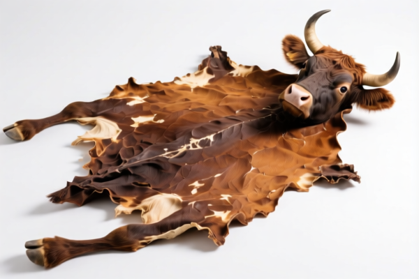 Dried raw bovine hides