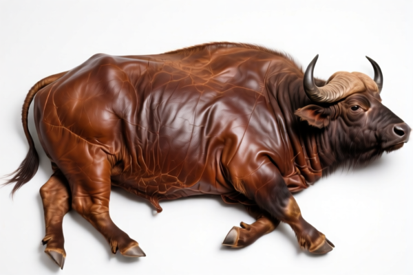 Image for Raw buffalo belly leather