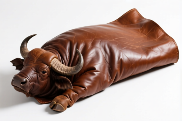 Image for Raw buffalo belly leather