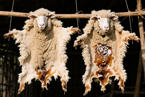 Salted Raw Sheepskins with Wool (Untanned)
