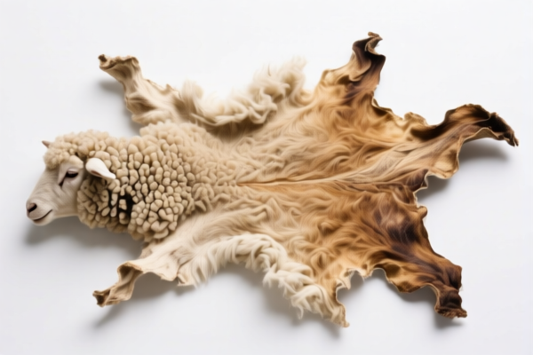 Dried Lambskins with Wool