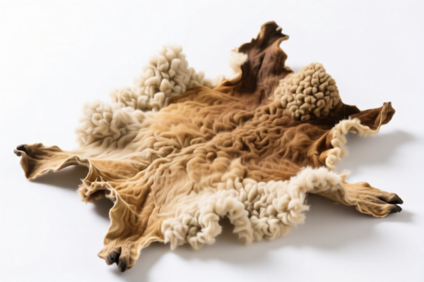 Dried Lambskins with Wool