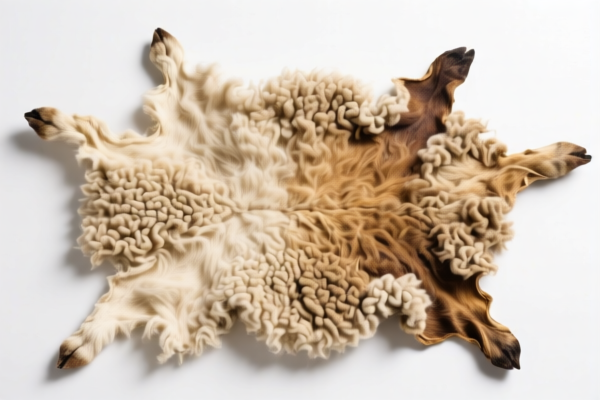 Dried Sheepskins with Wool