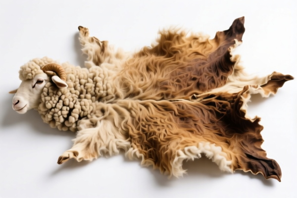 Dried Sheepskins with Wool
