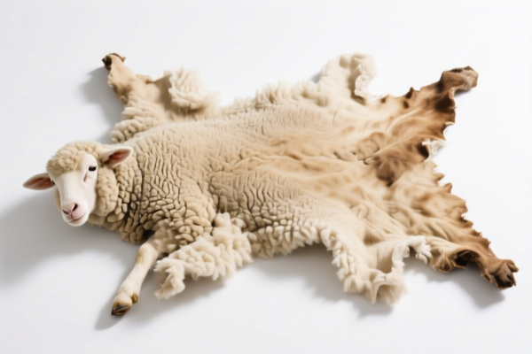 Raw Lambskins with Wool