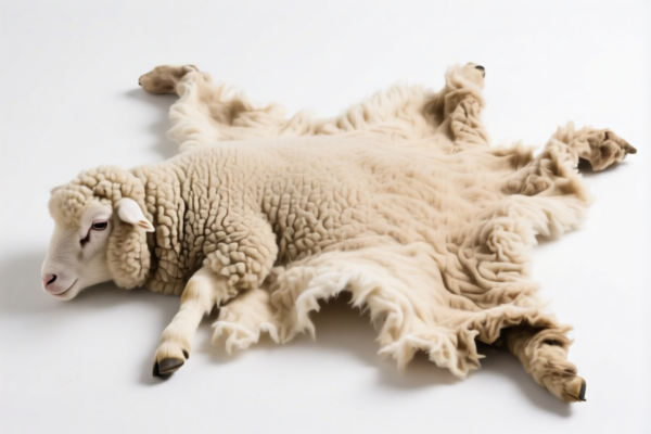Raw Lambskins with Wool